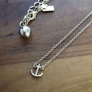 Kate spade anchor gold necklace